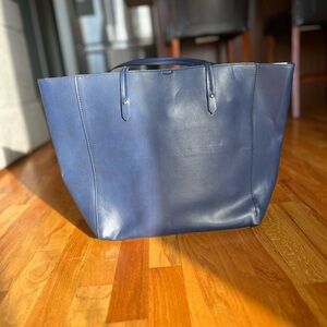 Stylish Navy Leather Handbag
